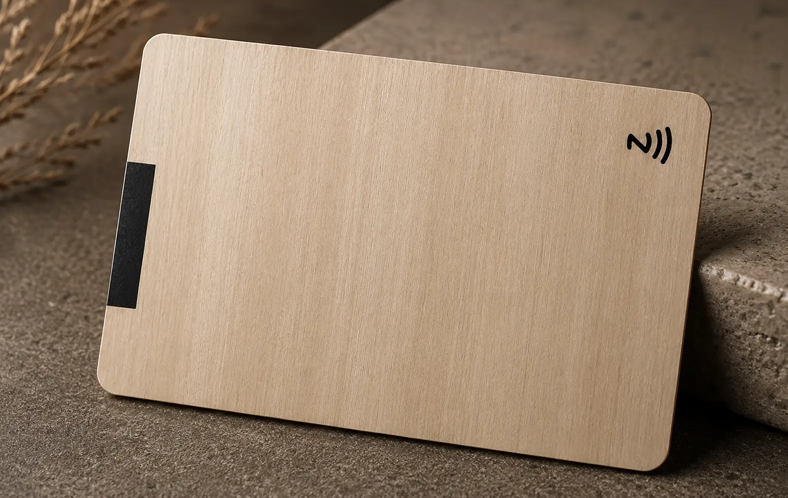 NFC Business Cards 10 Bamboo Finish