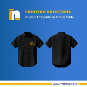 Custom Embroidered Button Shirts at Nventive Communication Printing Solutions