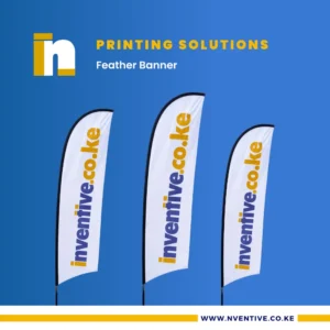 Feather Banner Printing at Nventive Communication Printing Solutions