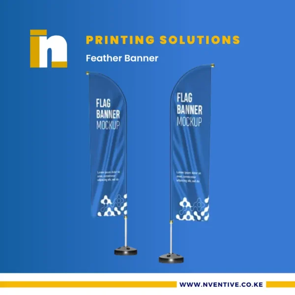 Feather Banner Printing at Nventive Communication Printing Solutions
