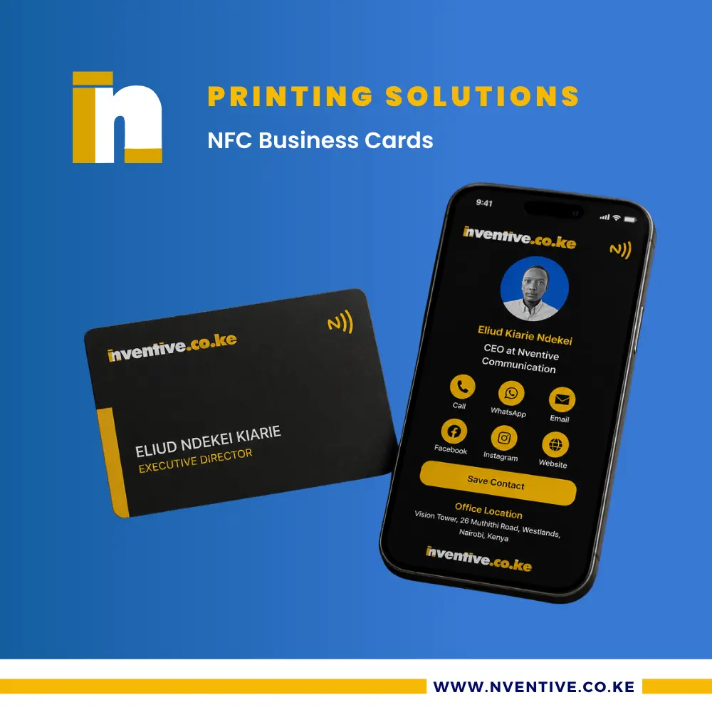 NFC Business Cards 1 NFC Business Cards Printing at Nventive Communication Printing Solutions