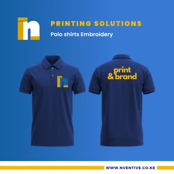 Polo shirts Embroidery at Nventive Communication Printing Solutions