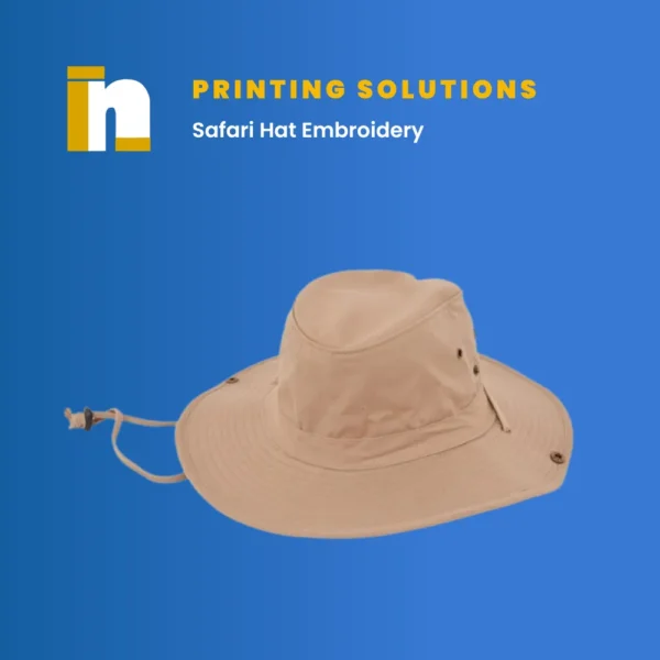 Embroidered safari hats printed at Nventive Communication MOQ 10