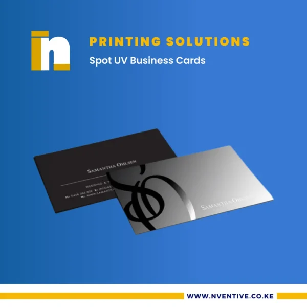 Spot UV Business Cards Printing at Nventive Communication Printing Solutions