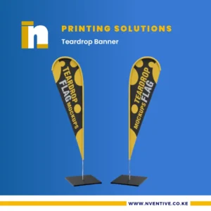 Teardrop Banner Printing at Nventive Communication Printing Solutions