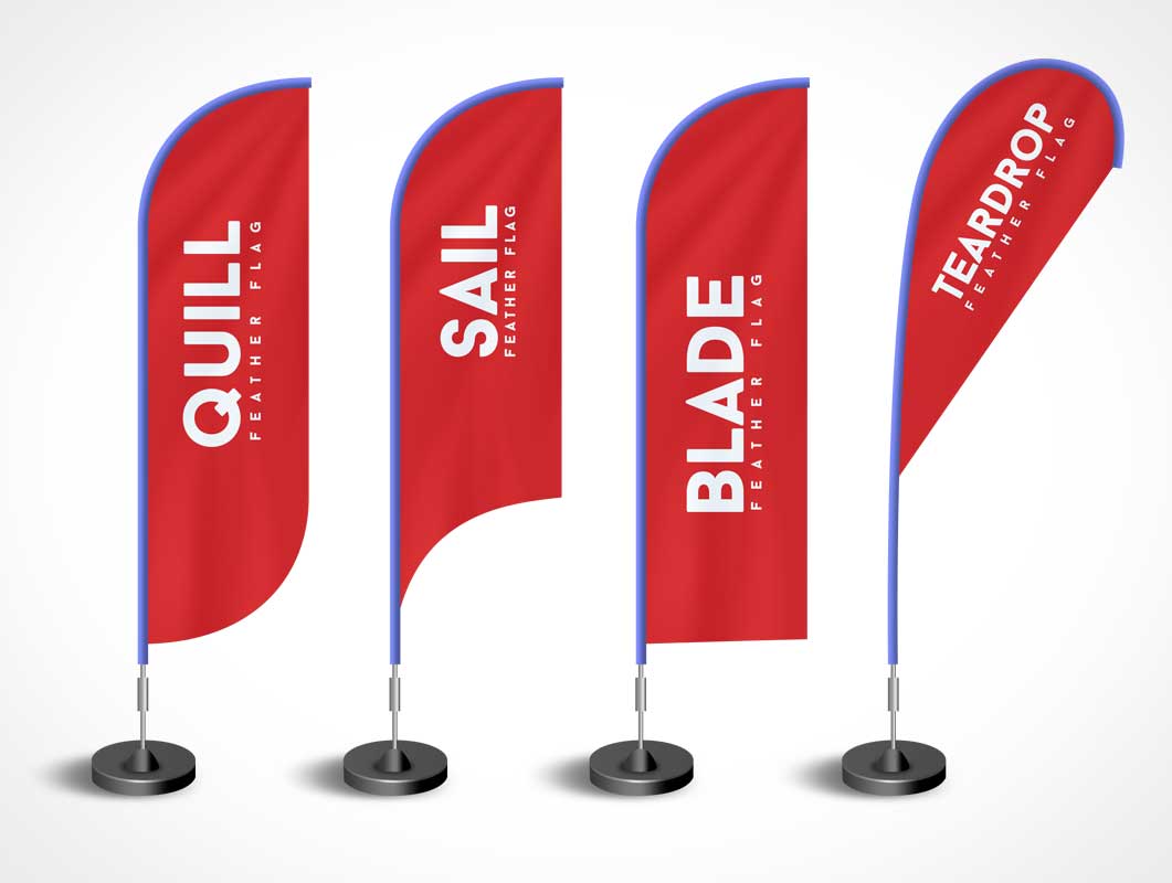 A Display of Flag Feather Banners