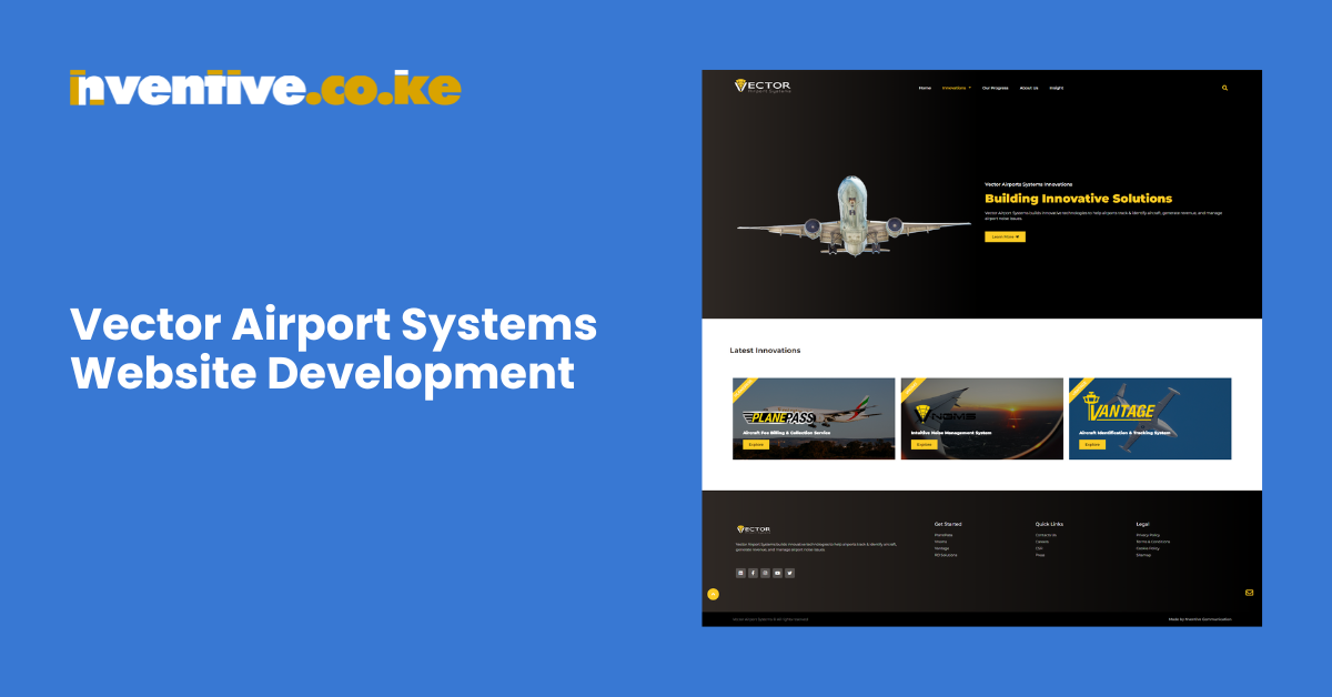 Vector Airport Systems Africa Website Development