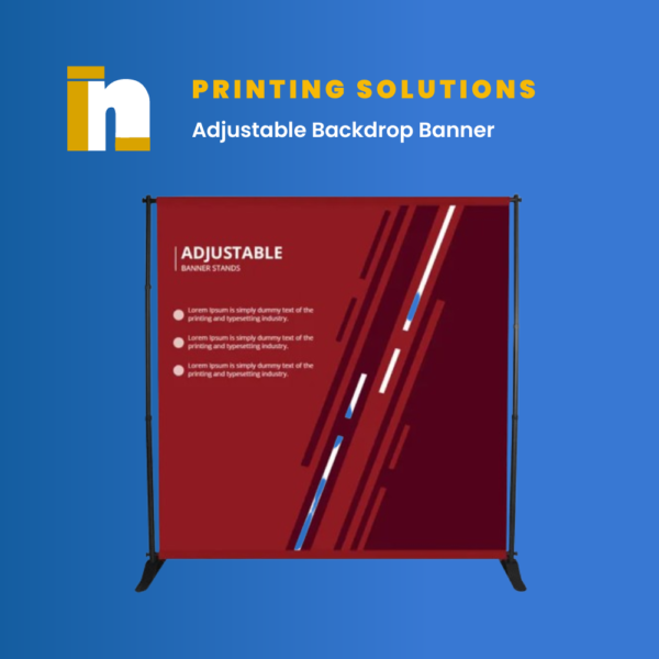 Adjustable Backdrop Banner Printing at Nventive Communication Printing Solutions