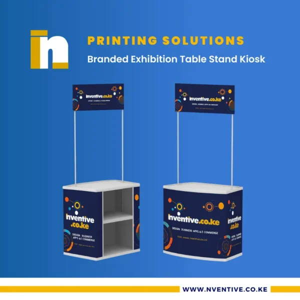 Branded Exhibition Table Stand Kiosk – KES 14,500 | Nventive Communication Kenya