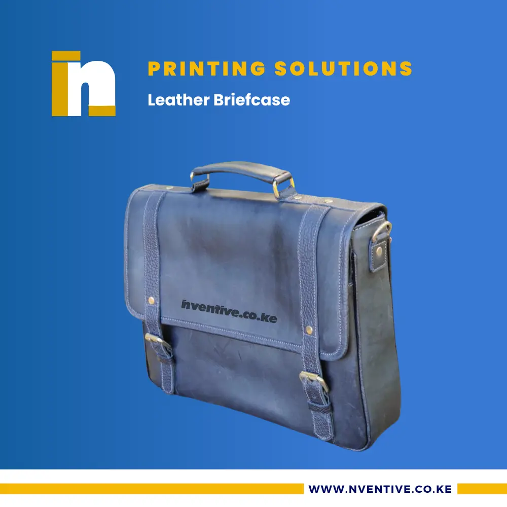 Leather Briefcase 1 100 percent Leather briefcase at Nventive Communication Printing Solutions (1)