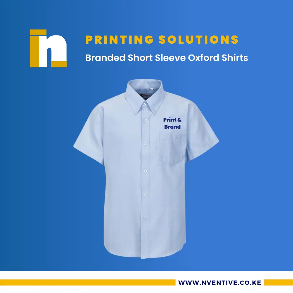 Short Sleeve Oxford Shirts 1 Branded Short Sleeve Oxford Shirts at Nventive Communication Printing Solutions