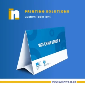 Custom Table Tent Printing at Nventive Communication Printing Solutions