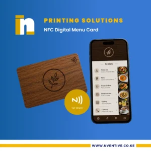 NFC Digital Menu Card at Nventive Communication Printing Solutions