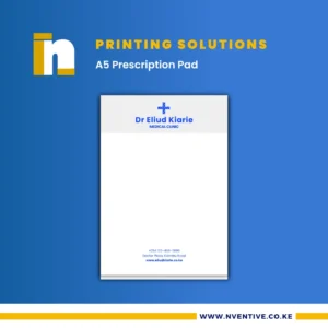 A5 Prescription Pad Printing at Nventive Communication Printing Solutions