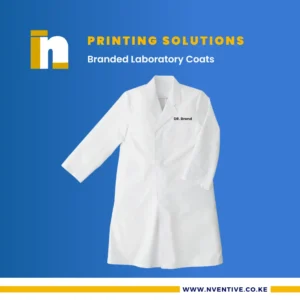 Printing Shop 8 Branded Laboratory Coats at Nventive Communication Printing Solutions