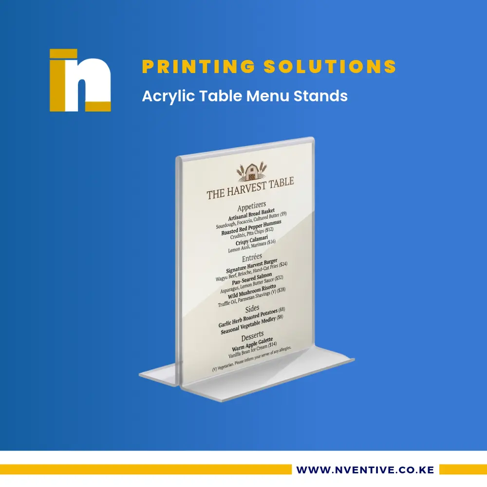 Acrylic Table Menu Stands 1 Acrylic Table Menu Stands
